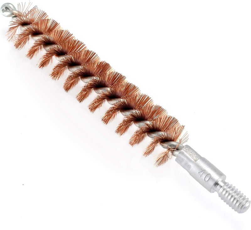 BOOSTEADY 5 Pcs Phosphor Bristle Bronze Bore Gun Cleaning Brush for Pistol Shotgun with 50 Professional Square Patches Multi-Caliber - Image 4
